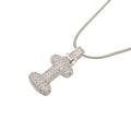 ZHUKOU Silver color Bubble initial letters necklaces 26 letters pendants necklaces for women Brass CZ Jewelry wholesale VL34