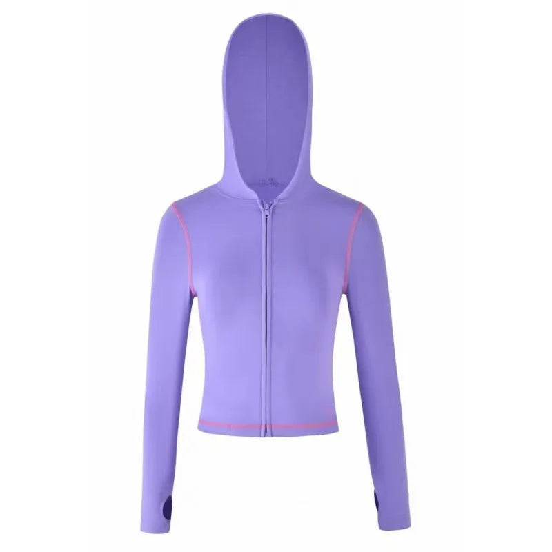 gia slim fit letter printed open thread design hooded zipper short jacket pants set