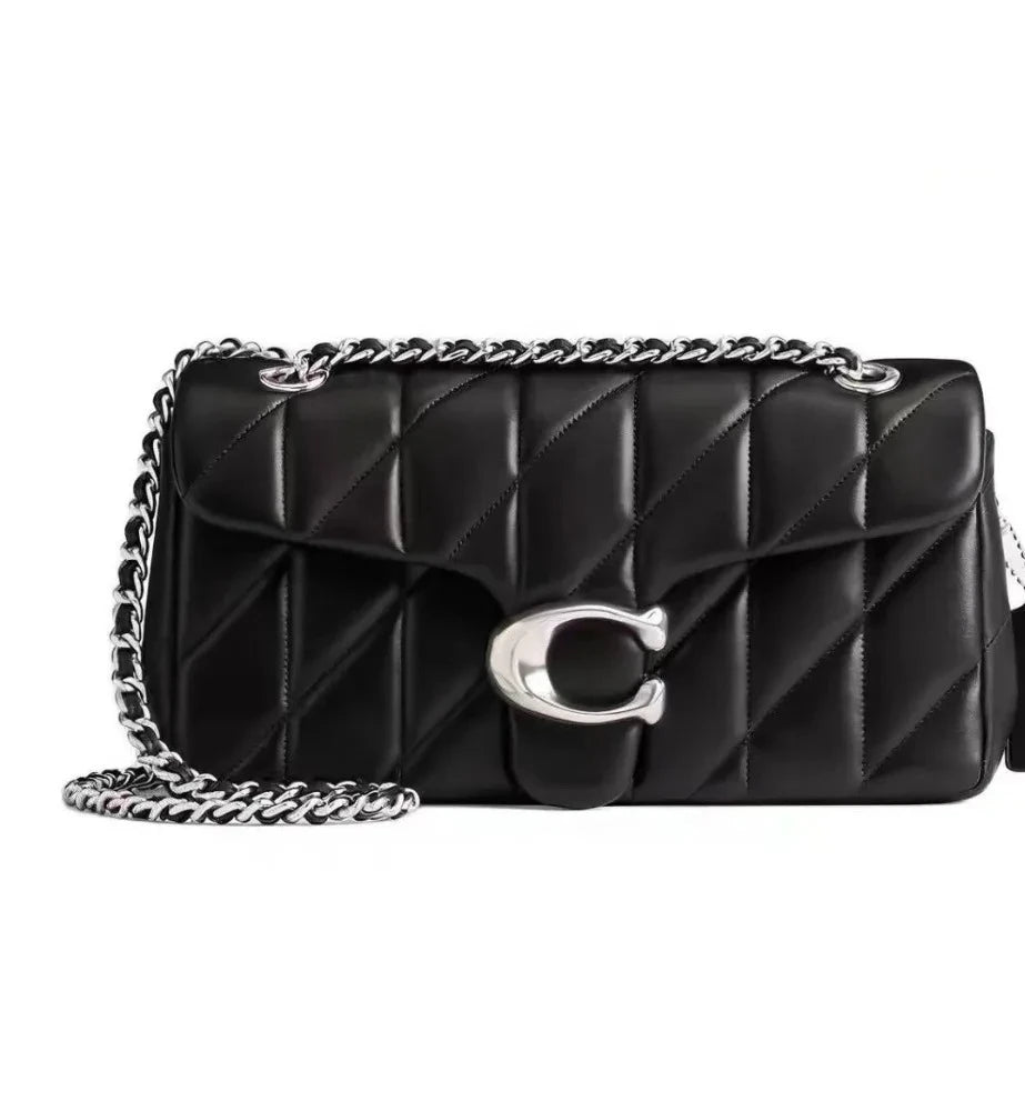 High quality black diamond patterned chain bag crossbody messenger bag small square bag chain bag