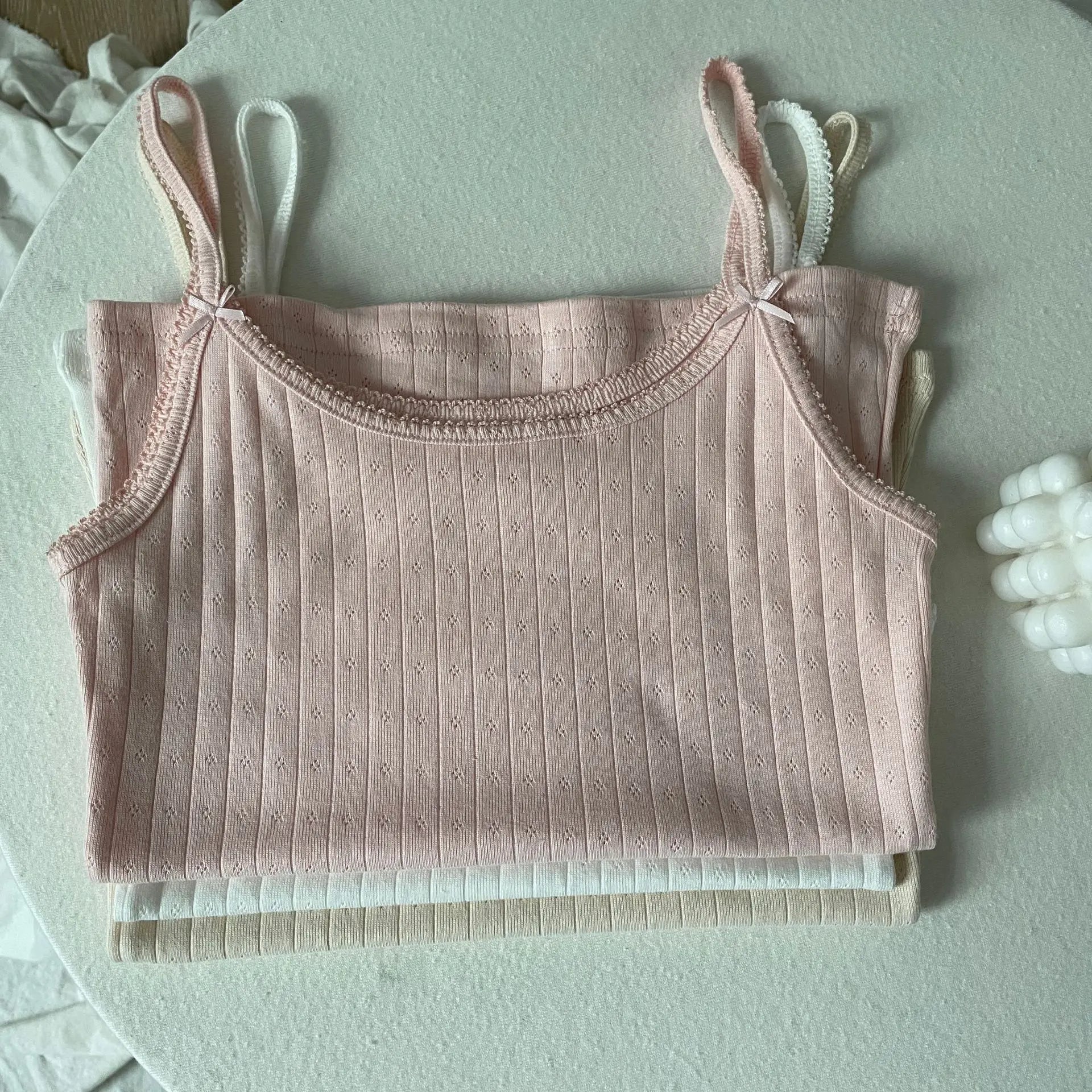 Floral Print Lace Trim Camis Women Summer New Bow Slim Sleeveless Crop Tops Vest Sweet Cute Sexy Preppy Style Tank Top Y2k Chic