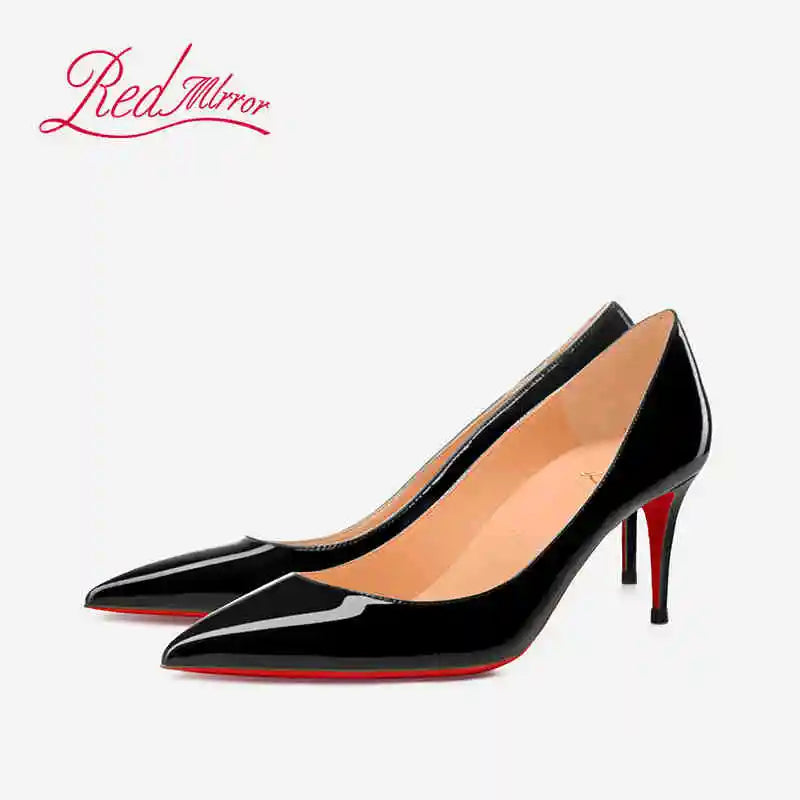 Women heels Naked color Women's elegant high heel Luxury Black shoes woman 2026 Red Shiny Bottoms Pointed Toe party Ladies Women