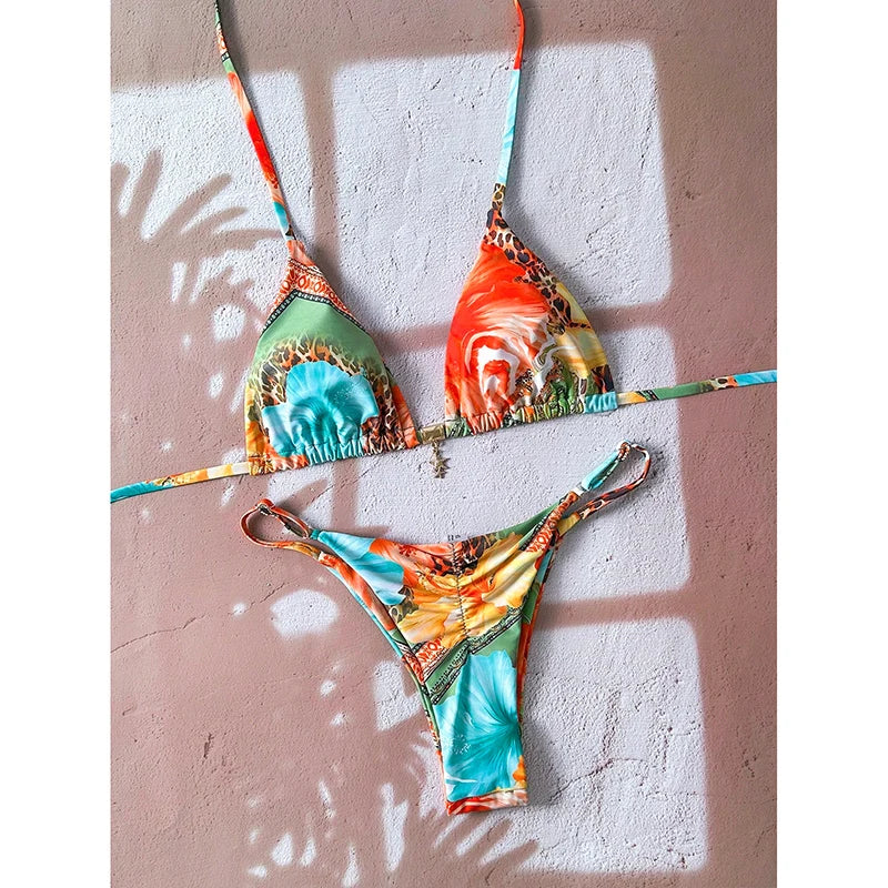 Sexy Leopard Push Up Bikinis Two Piece Bathing Suits 2026 Micro Bikini Sets Women Swimsuit Beach Wear Thong Swimwear for Female