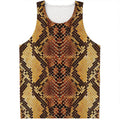 Punk Snake Skin Graphic Tank Tops Men Women Sleeveless Beach Vest Cool 3D Printed Tee Shirt Tops Oversized Summer Streetwear