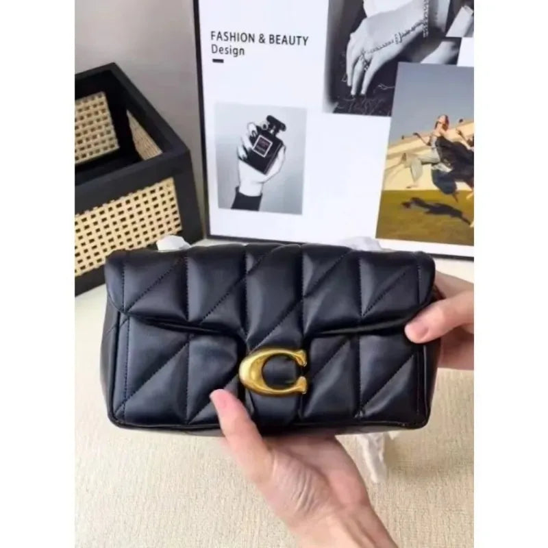 High quality black diamond patterned chain bag crossbody messenger bag small square bag chain bag