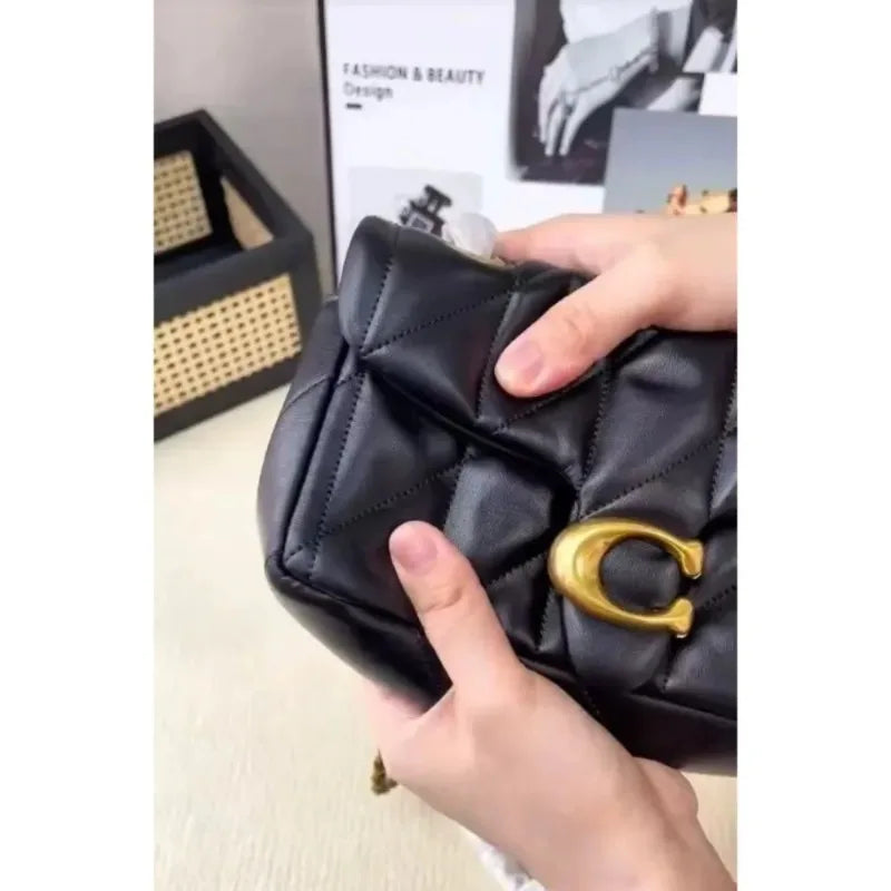 High quality black diamond patterned chain bag crossbody messenger bag small square bag chain bag