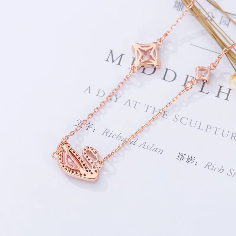Lightweight and Luxurious Temperament, Crystal Swan Jewelry, Women's Bracelets, Exquisite Earrings,daily Wear, Clothing Matching