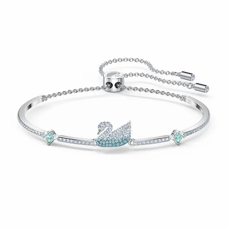 Lightweight and Luxurious Temperament, Crystal Swan Jewelry, Women's Bracelets, Exquisite Earrings,daily Wear, Clothing Matching