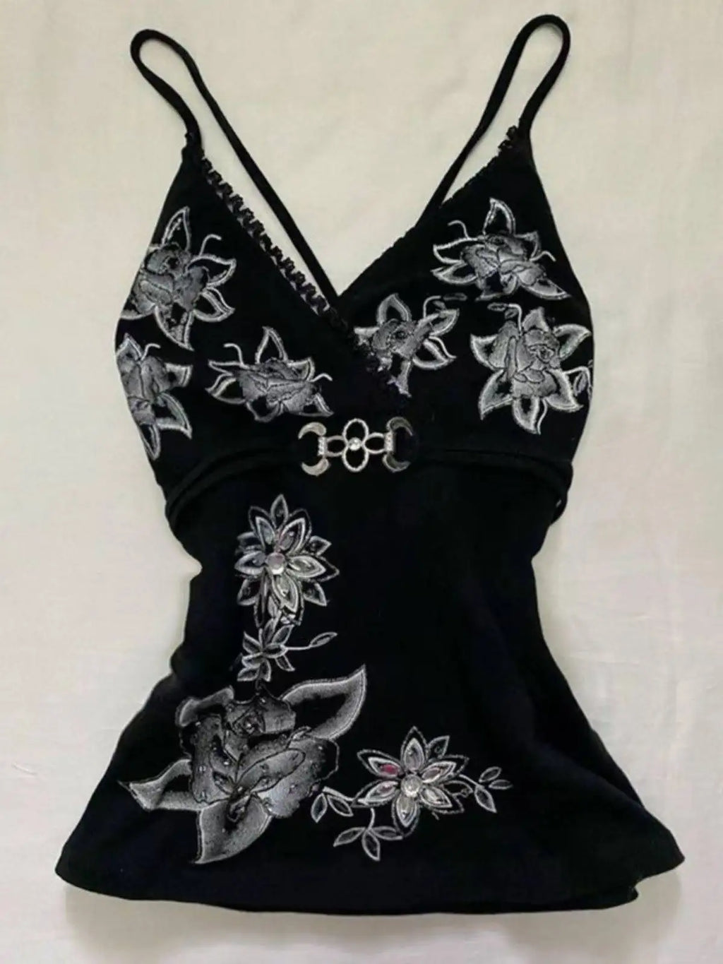 Summer Sweet Chic Design Lace Spliced Halter Tanks Slim Fit Flower Prints Hotsweet Backless Women Blouses Korean Fashion
