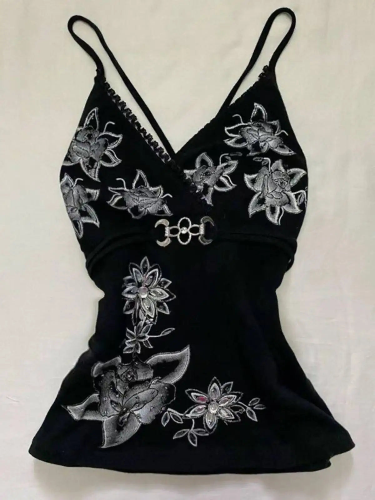 Summer Sweet Chic Design Lace Spliced Halter Tanks Slim Fit Flower Prints Hotsweet Backless Women Blouses Korean Fashion