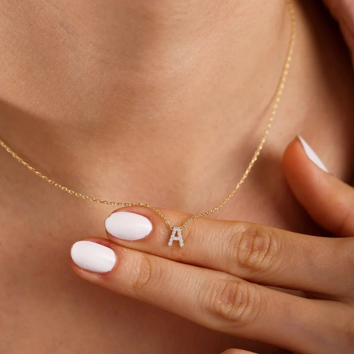 Mini Zircon Letter Choker Necklace for Women Delicate Gold Color Alphabet Charms Pendant Necklace Trendy Party Jewelry Gifts