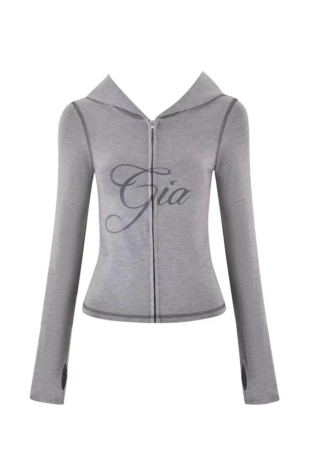 GIA New Velvet Zip-Up Hooded Jacket & Relaxed Loose Slim-Fit Pants Comfortable Minimalist Set in Blue