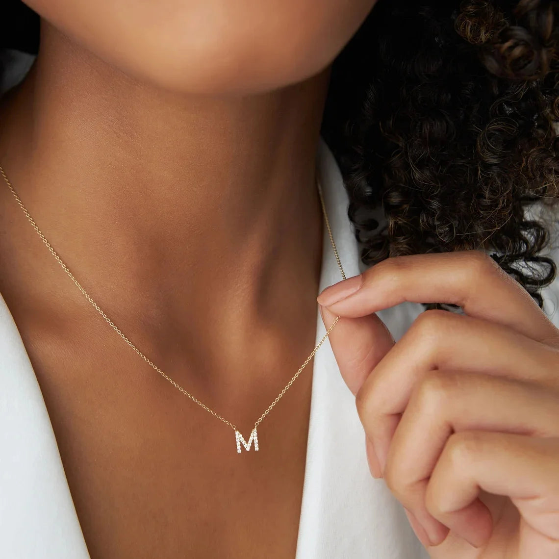 Mini Zircon Letter Choker Necklace for Women Delicate Gold Color Alphabet Charms Pendant Necklace Trendy Party Jewelry Gifts