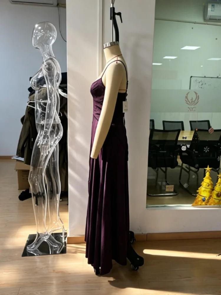 Elegant Corset Evening Gown For Women Spaghetti Strap Deep V Neck Backless Formal Prom Party Cocktail Maxi Dress 2026