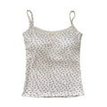 Elegant Sweet Floral Tank Tops Bowknot BM Style Lace Vest T-Shirt Bra Tops Casual Y2k Crop Top Spring Summer