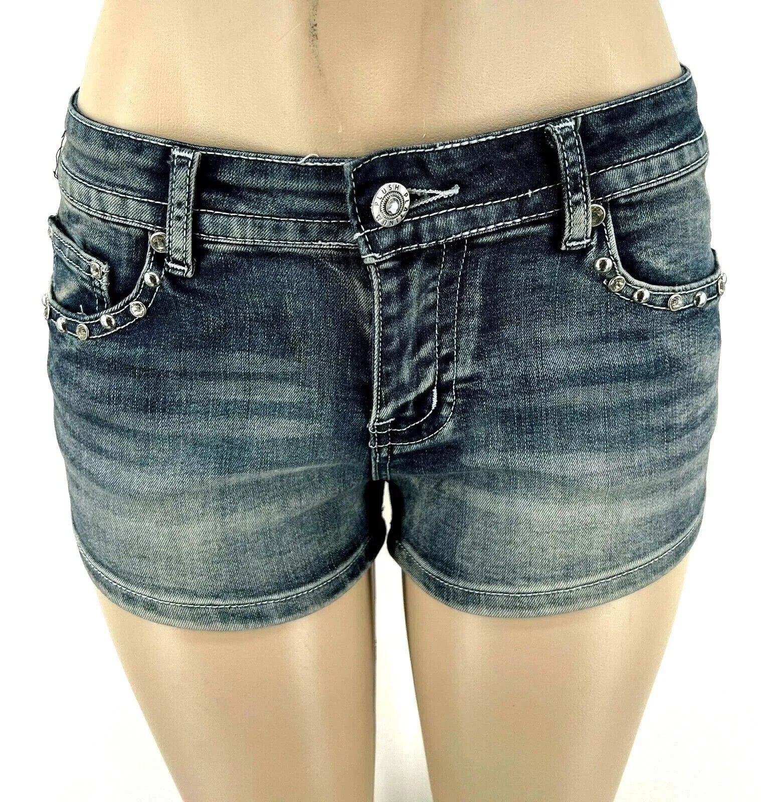 Women Rider Motorcycle Wing Rivet Embroidery Shorts Y2k Vintage Gothic Hot Girl Sexy Washed Denim Shorts Low Waist Mini Skirts