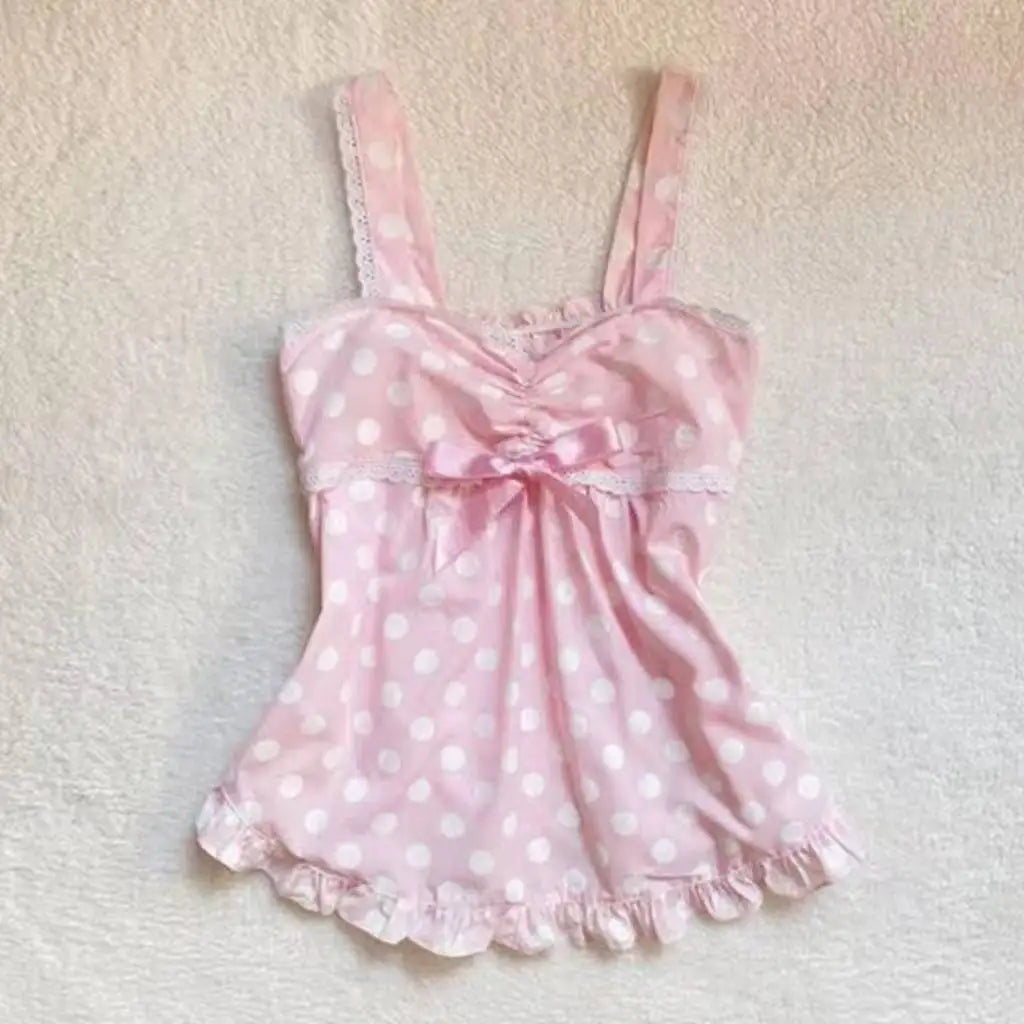 Summer Sweet Chic Design Lace Spliced Halter Tanks Slim Fit Flower Prints Hotsweet Backless Women Blouses Korean Fashion