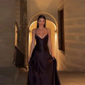 Elegant Corset Evening Gown For Women Spaghetti Strap Deep V Neck Backless Formal Prom Party Cocktail Maxi Dress 2026