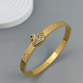 New swan zircon gold-plated stainless steel bracelet 18K, high quality waterproof couple bracelet, wife gift