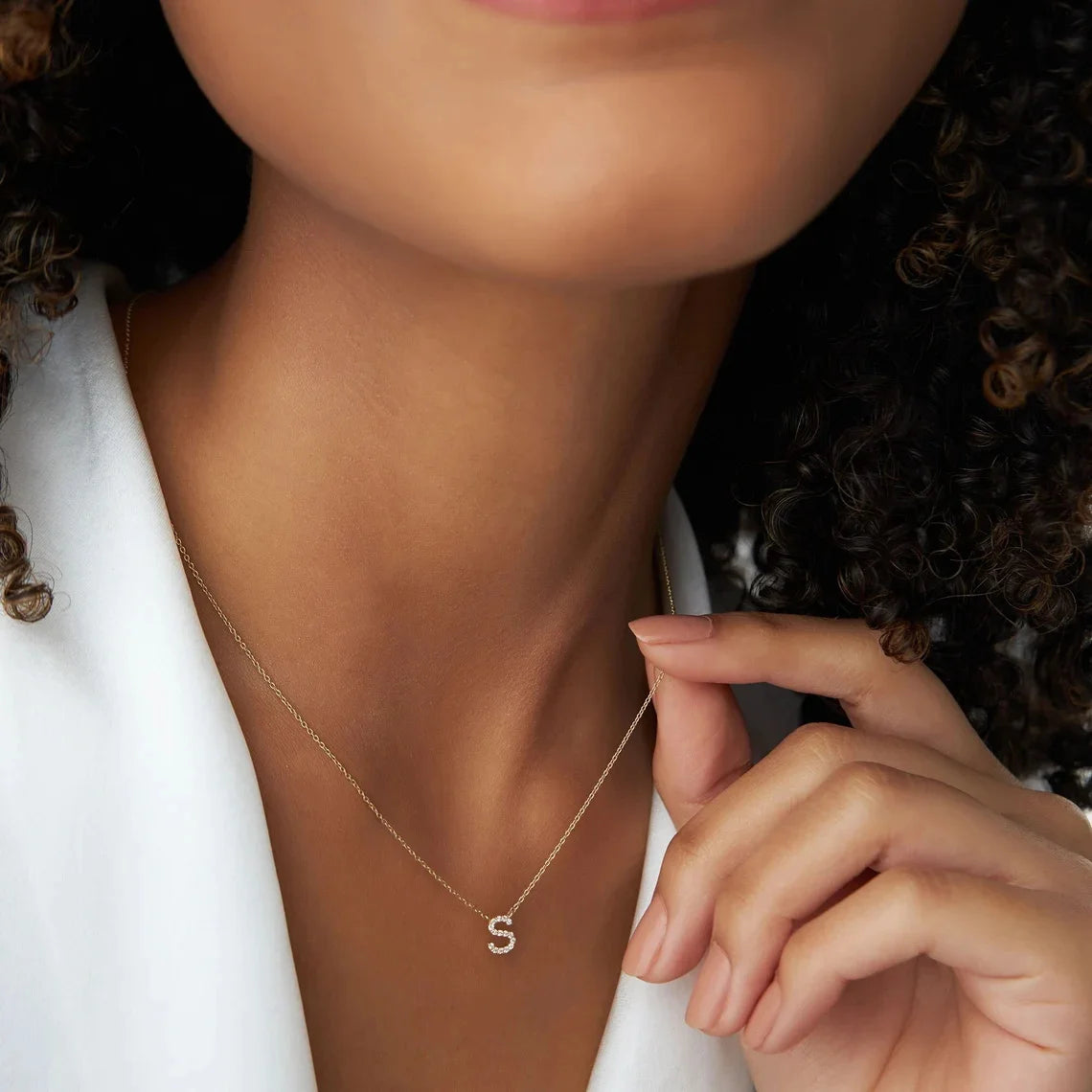 Mini Zircon Letter Choker Necklace for Women Delicate Gold Color Alphabet Charms Pendant Necklace Trendy Party Jewelry Gifts