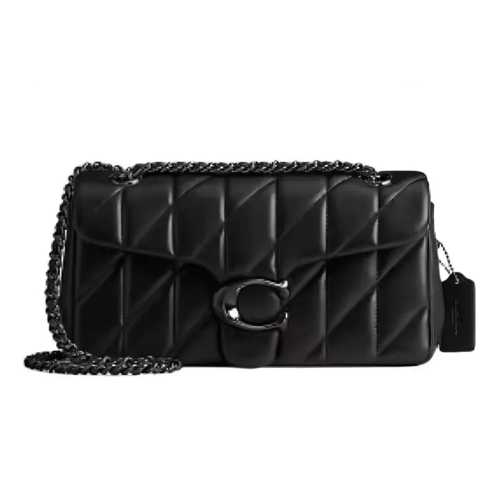 High quality black diamond patterned chain bag crossbody messenger bag small square bag chain bag
