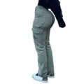 Solid Casual Baggy Cargo Pants For Women 2023 Fashion Vintage Women's High Waist Wide Pants Youthful Female Trousers Streetwear