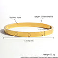 MHS.SUN Simple Cross Stainless Steel Bangle Can Open Bracelet For Women Men Waterproof Gold Color Daily Cuff Jewelry 1PC