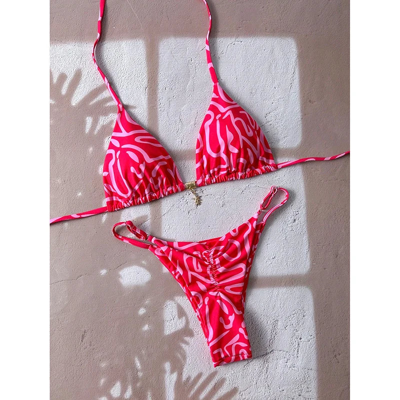 Sexy Leopard Push Up Bikinis Two Piece Bathing Suits 2026 Micro Bikini Sets Women Swimsuit Beach Wear Thong Swimwear for Female
