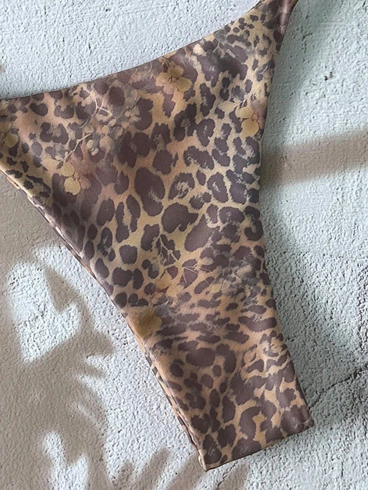 Sexy Leopard Push Up Bikinis Two Piece Bathing Suits 2026 Micro Bikini Sets Women Swimsuit Beach Wear Thong Swimwear for Female