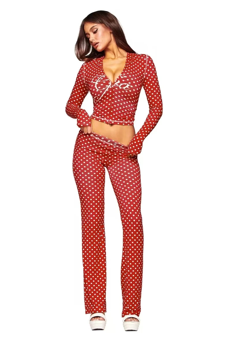 gia slim fit letter printed open thread design hooded zipper short jacket pants set