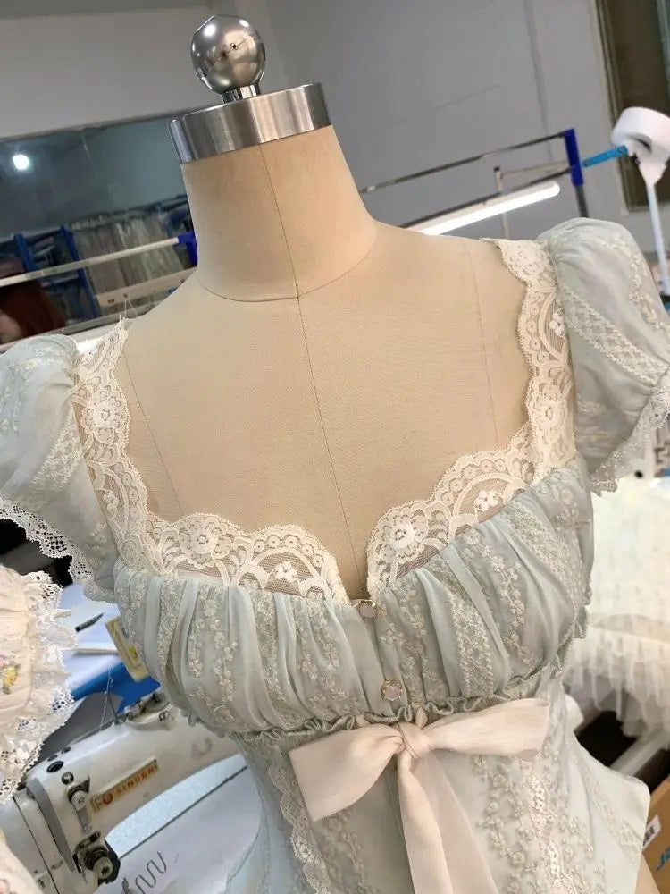 French Vintage Sweet Lace Trim Floral Blouse Women Bow Tie Front Ruched Crop Top Coquette Harajuku Y2K Summer Outfit Chic Retro