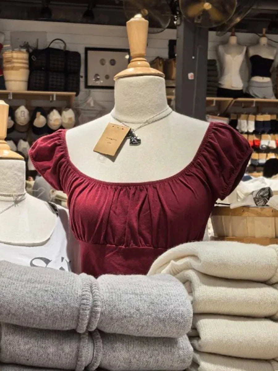 Pink Ruffle Slim Short Sleeve Tee Women Summer Square Collar Cotton Mesh Folds T-shirts Female Aesthetic Sweet Cute Y2K Tops New