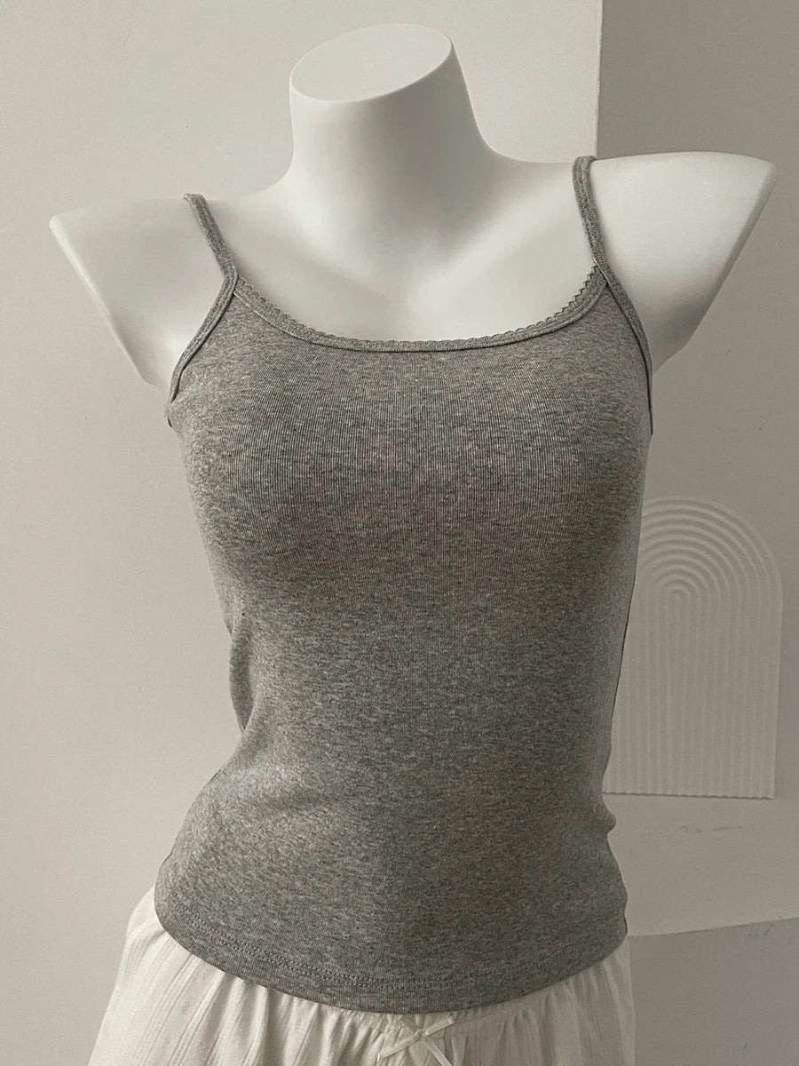 Floral Print Lace Trim Camis Women Summer New Bow Slim Sleeveless Crop Tops Vest Sweet Cute Sexy Preppy Style Tank Top Y2k Chic