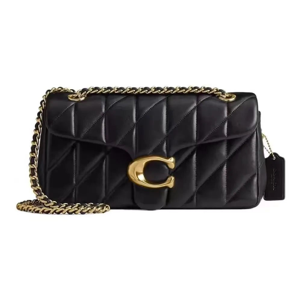 High quality black diamond patterned chain bag crossbody messenger bag small square bag chain bag