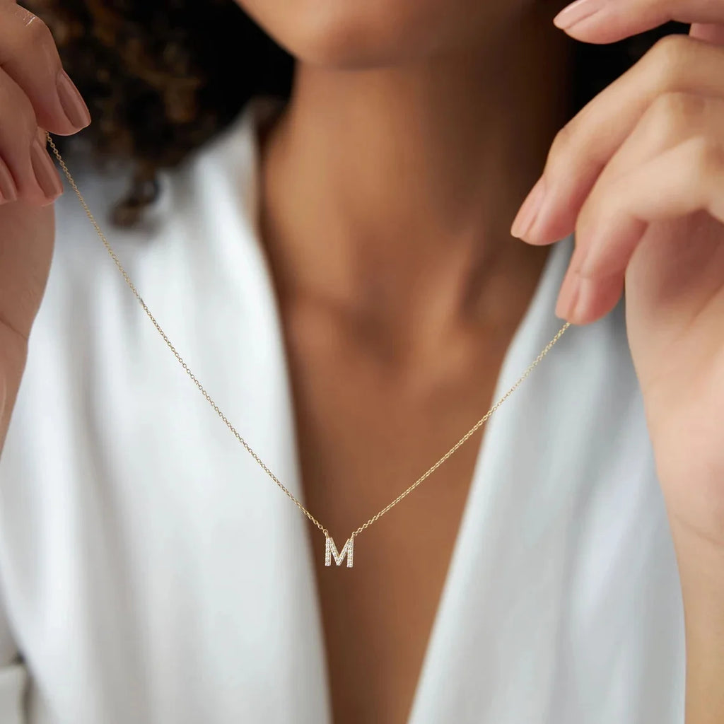 Mini Zircon Letter Choker Necklace for Women Delicate Gold Color Alphabet Charms Pendant Necklace Trendy Party Jewelry Gifts