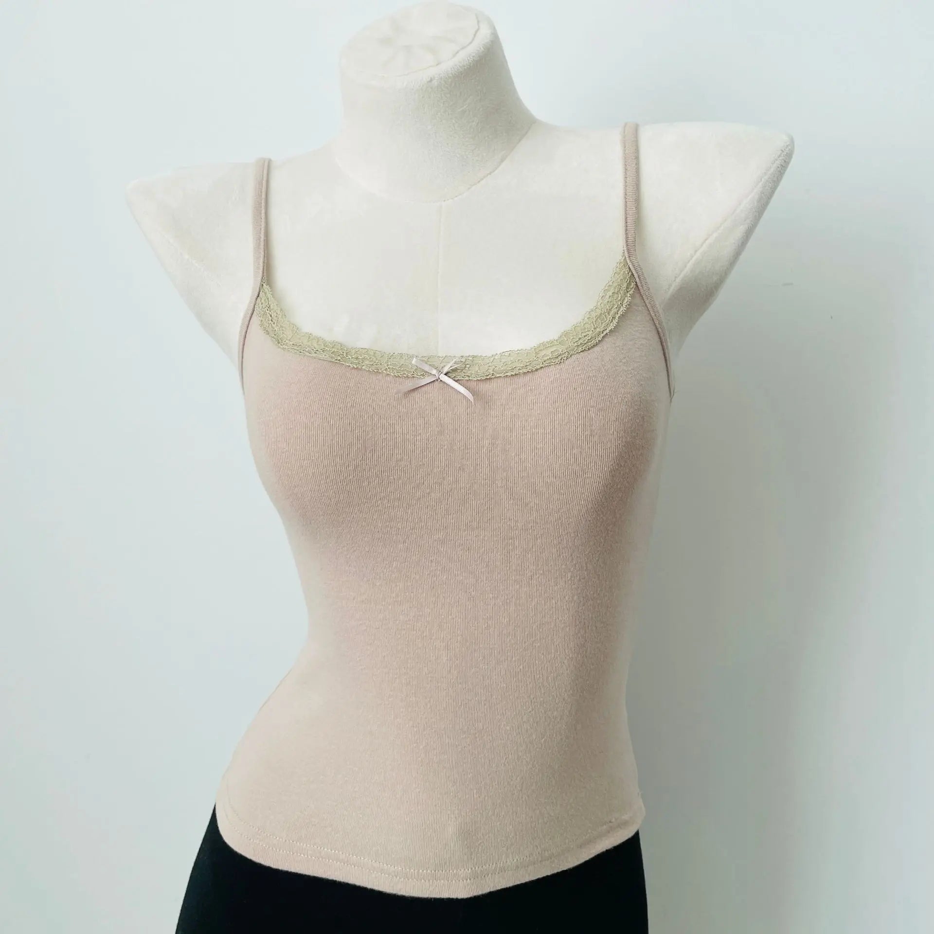 Floral Print Lace Trim Camis Women Summer New Bow Slim Sleeveless Crop Tops Vest Sweet Cute Sexy Preppy Style Tank Top Y2k Chic