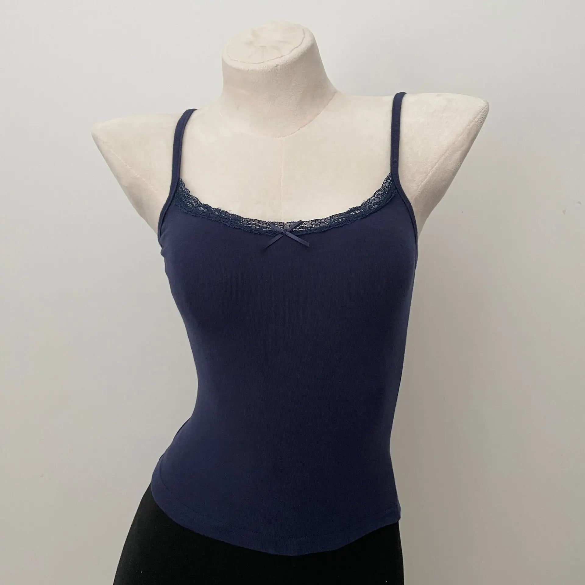 Floral Print Lace Trim Camis Women Summer New Bow Slim Sleeveless Crop Tops Vest Sweet Cute Sexy Preppy Style Tank Top Y2k Chic
