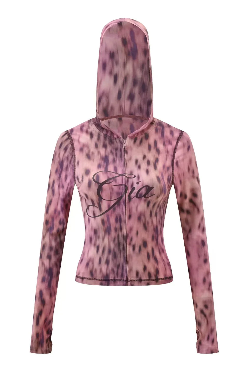 GIA New Velvet Zip-Up Hooded Jacket & Relaxed Loose Slim-Fit Pants Comfortable Minimalist Set in Blue