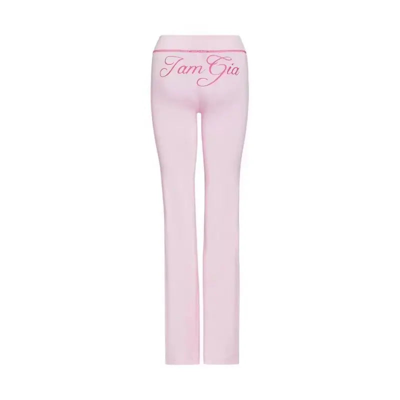 gia slim fit letter printed open thread design hooded zipper short jacket pants set