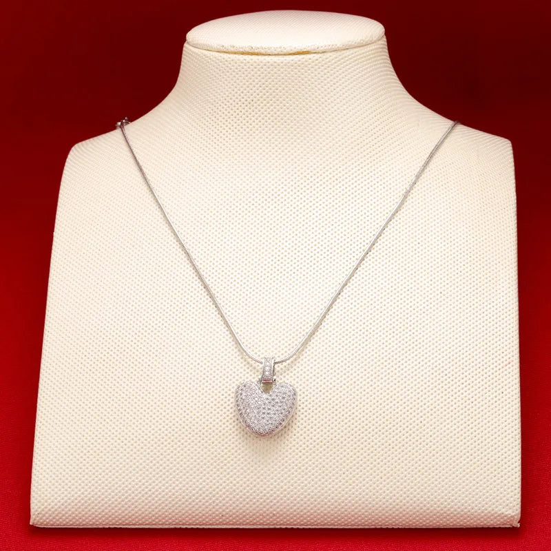 ZHUKOU Silver color Bubble initial letters necklaces 26 letters pendants necklaces for women Brass CZ Jewelry wholesale VL34
