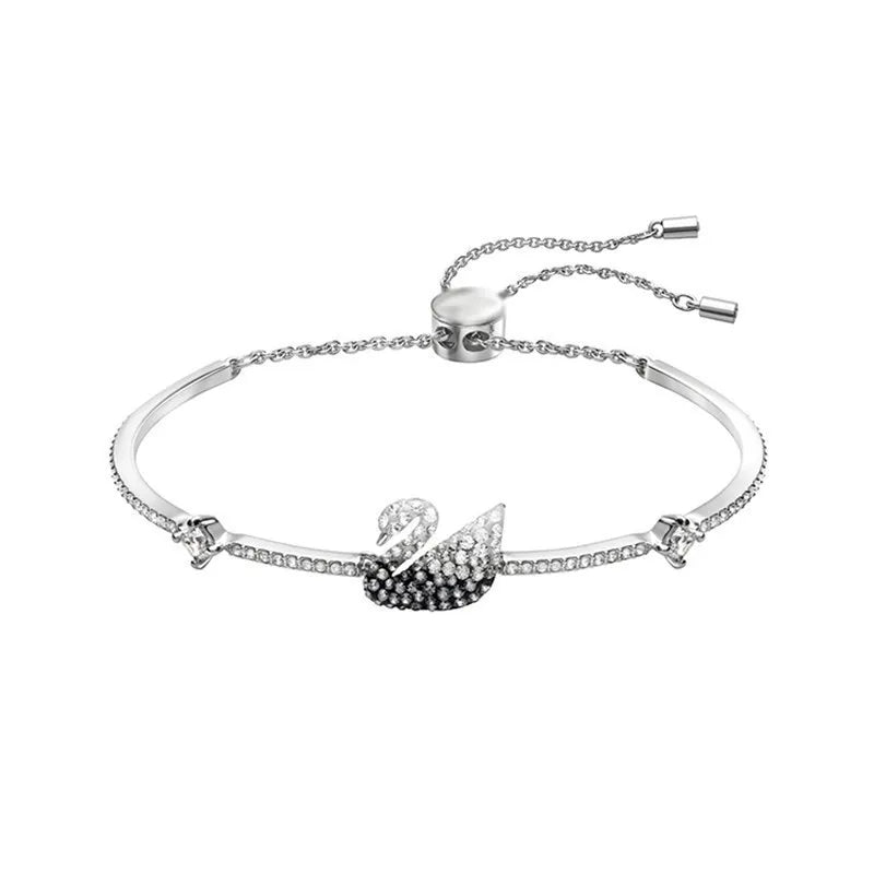 Lightweight and Luxurious Temperament, Crystal Swan Jewelry, Women's Bracelets, Exquisite Earrings,daily Wear, Clothing Matching